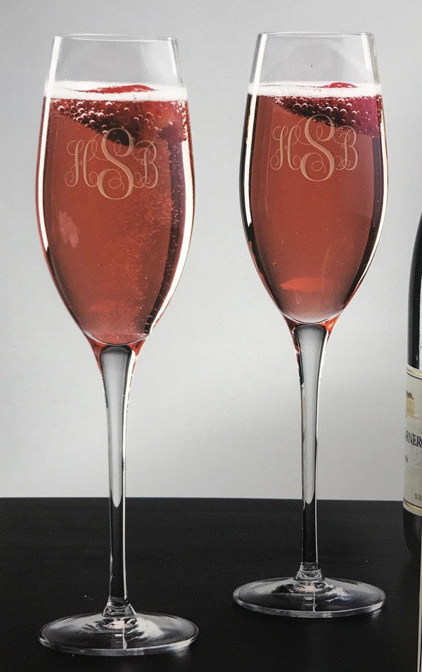 Monogrammed Red Wine Glasses