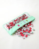 Mint Birdie Mahjong Bag
