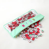 Mint Birdie Mahjong Bag