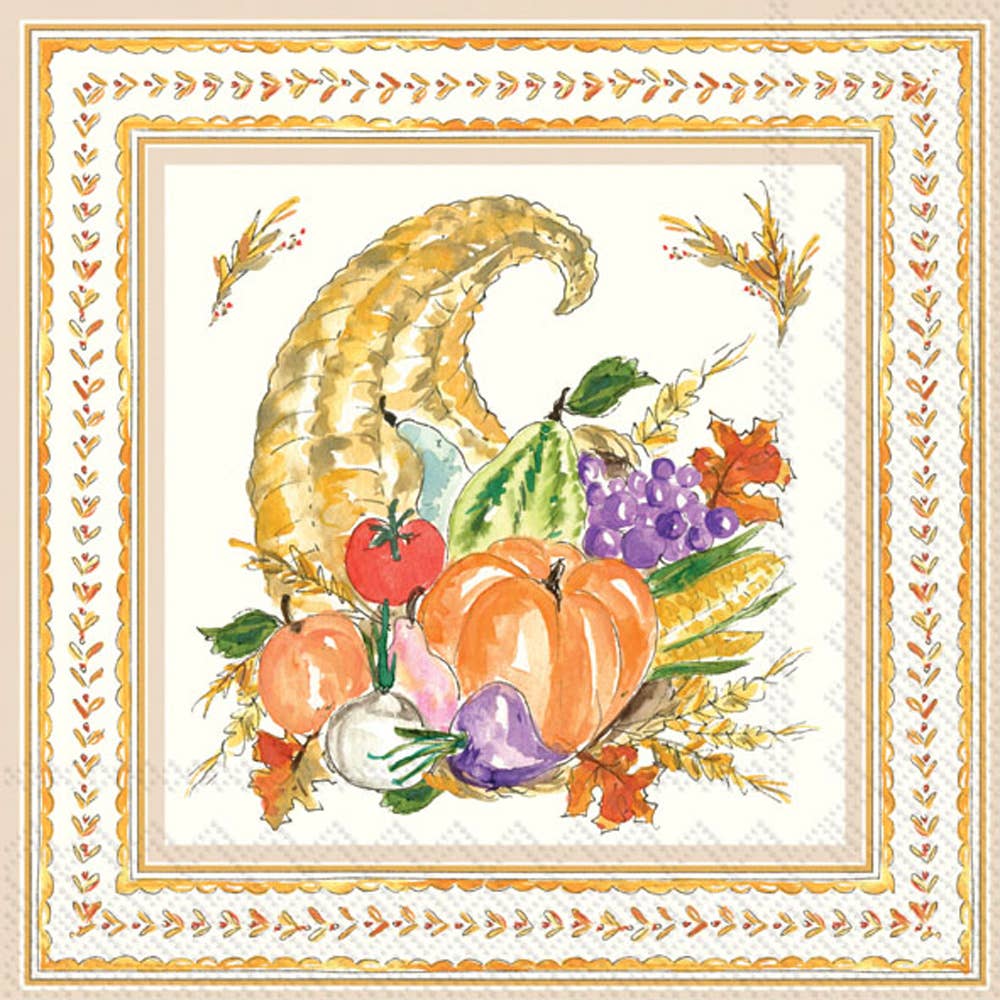 Fall Cornucopia Cocktail Napkins