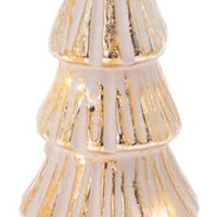 Champagne & White Striped LED Christmas Tree