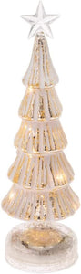 Champagne & White Striped LED Christmas Tree