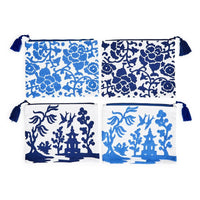 Chinoiserie Chic Embroidered Zip Bag
