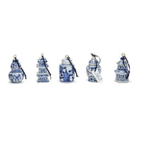 Chinoiserie Blue and White Hand-painted Ornaments