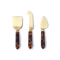 Tortoise Swirl Cheese Knives Set
