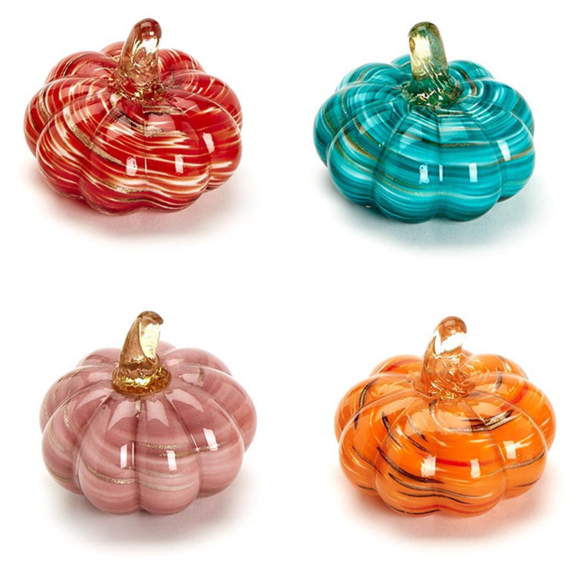 Marbled Glass Pumpkins