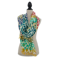 Multi Color Leopard Summer Scarf