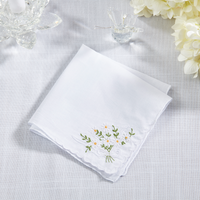 Embroidered Floral Handkerchief