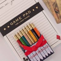 Game Notepad and Pencil Set