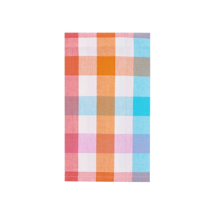 Coastal Cabana Plaid Kitchen Towel