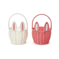 Wicker Bunny Baskets with Pom Pom Tail
