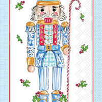 Blue Nutcracker Christmas Guest Towels