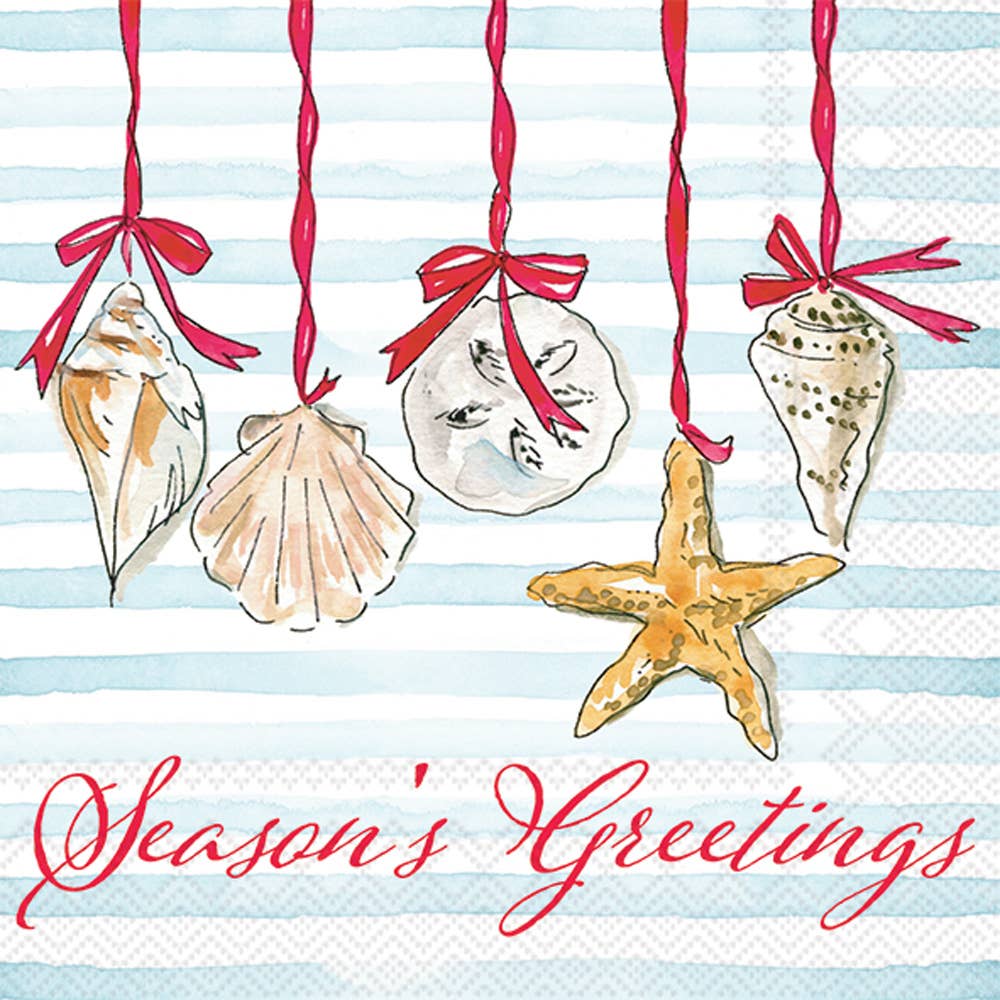 Seasons Greetings Beach Cocktail Napkins