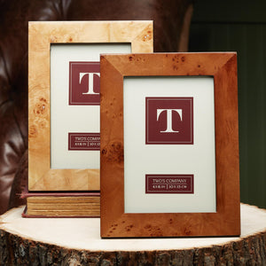 Burled Wood Photo Frame