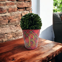 Boxwood Tartan Cachepot
