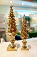 Gold Christmas Tree Topiary
