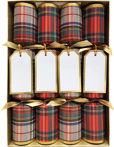 Stewart Tartan Christmas Crackers