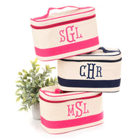 Monogrammed Canvas Train Case
