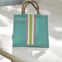 Stripe Jute Tote
