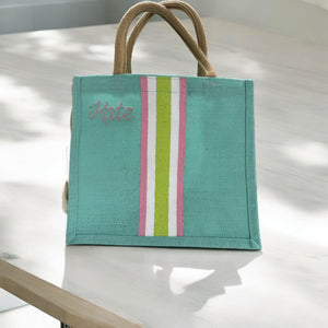 Stripe Jute Tote