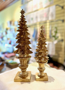 Gold Christmas Tree Topiary