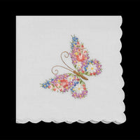 Butterfly Embroidered Handkerchief