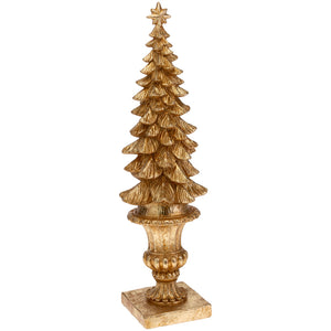 Gold Christmas Tree Topiary