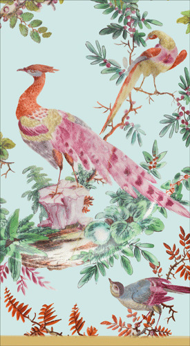 Chelsea Birds Celadon Guest Towels