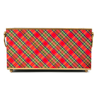 Royal Tartan Enameled Rectangular Cachepot
