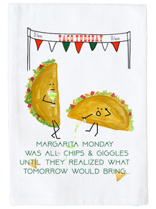 Margarita Monday & Taco Tuesday Flour Sack Towel