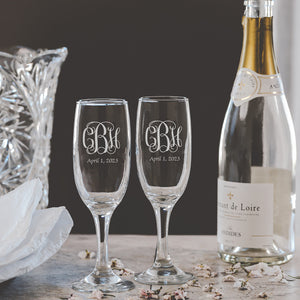 Personalized Bistro Flutes/Set of 2