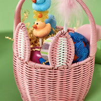 Wicker Bunny Baskets with Pom Pom Tail
