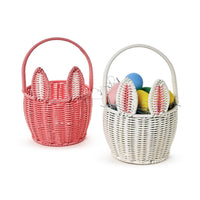 Wicker Bunny Baskets with Pom Pom Tail
