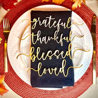 Thanksgiving Words Table Decor/Set of 4
