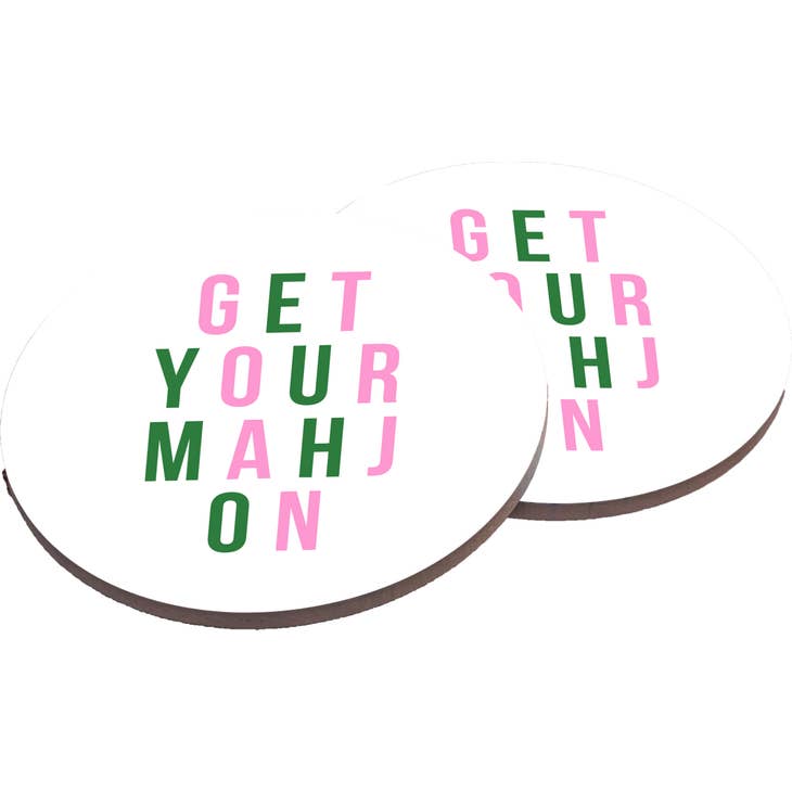 Get Your Mahj On Ceramic Coasters