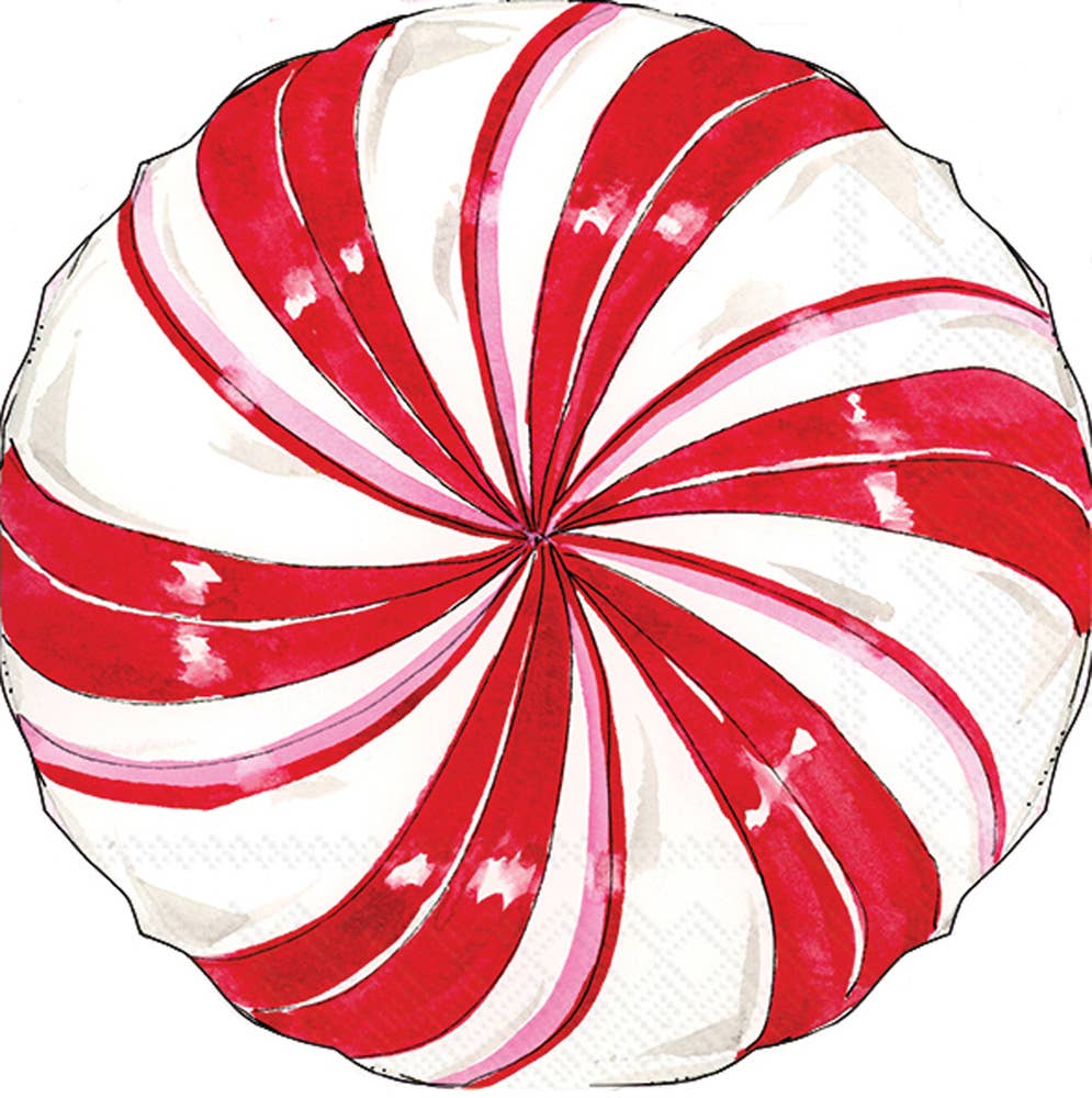 Peppermint Swirl Christmas Luncheon Napkins