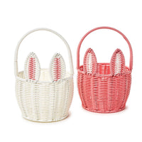 Wicker Bunny Baskets with Pom Pom Tail
