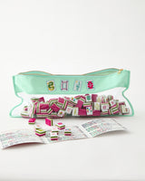 Mint Birdie Mahjong Bag
