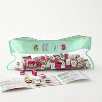 Mint Birdie Mahjong Bag