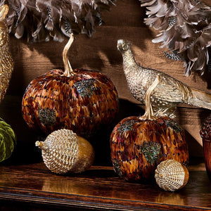 Pheasant Feather Pumpkins