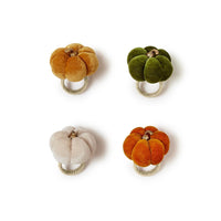 Autumn Velvet Pumpkin Napkin Rings
