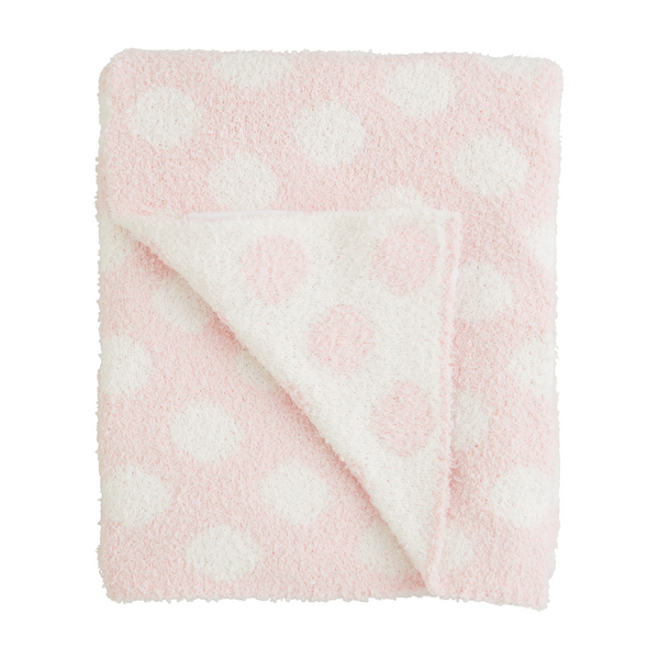 Polka Dot Chenille Baby Blanket