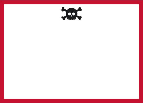 Pirate Skull Flat Notecard