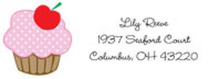 Pink Cupcake Address Label