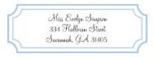 Classic Pale Blue Address Label