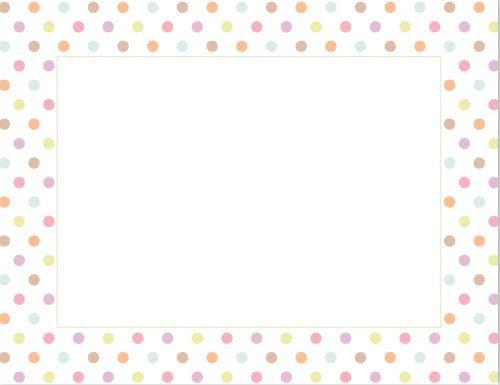 Multi Confetti Pink Flat Notecard  