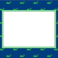 Whale Blue Flat Notecard  