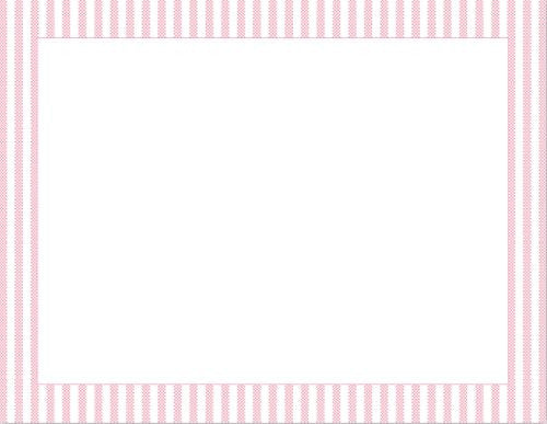 Seersucker Pink Flat Notecard  