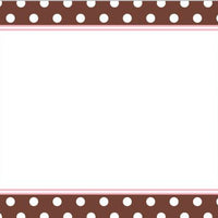 Dots Brown Flat Notecard