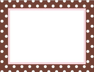 Dots Brown Flat Notecard